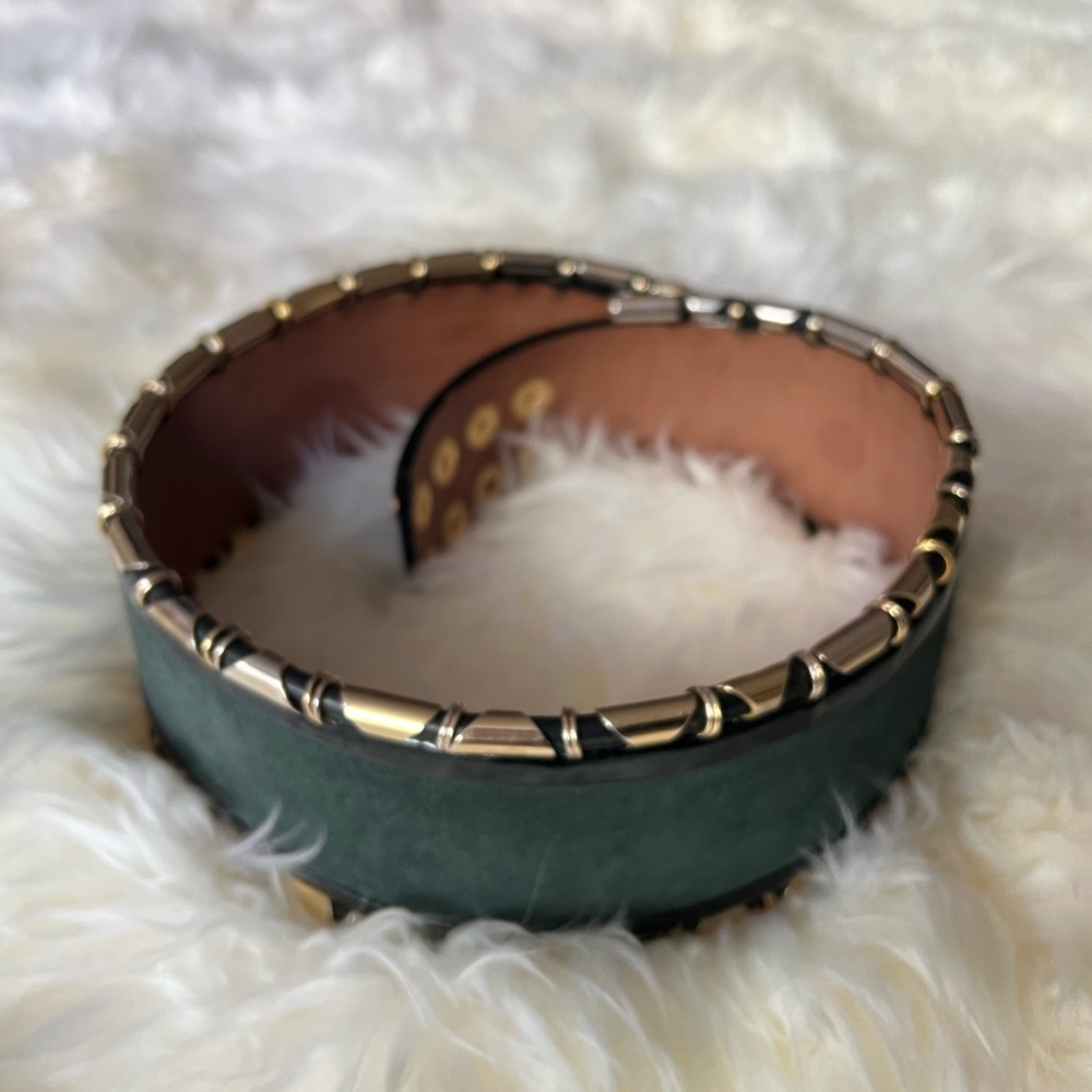 Balmain x H&M green suede belt XS/S
